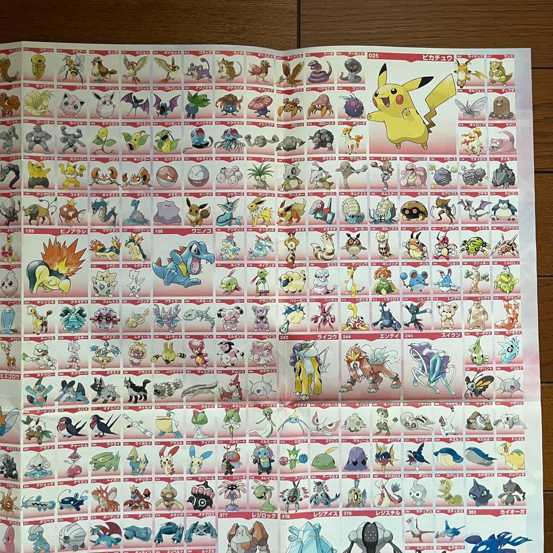 ポケモン　ポスター　付録　ルビー　サファイア　金銀　グリーン　レッド　ミュウツー