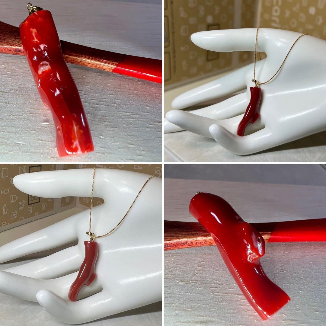 まにこ様用！！【極上の純国産☆】天然血赤珊瑚　高知県産　21.090ct k18