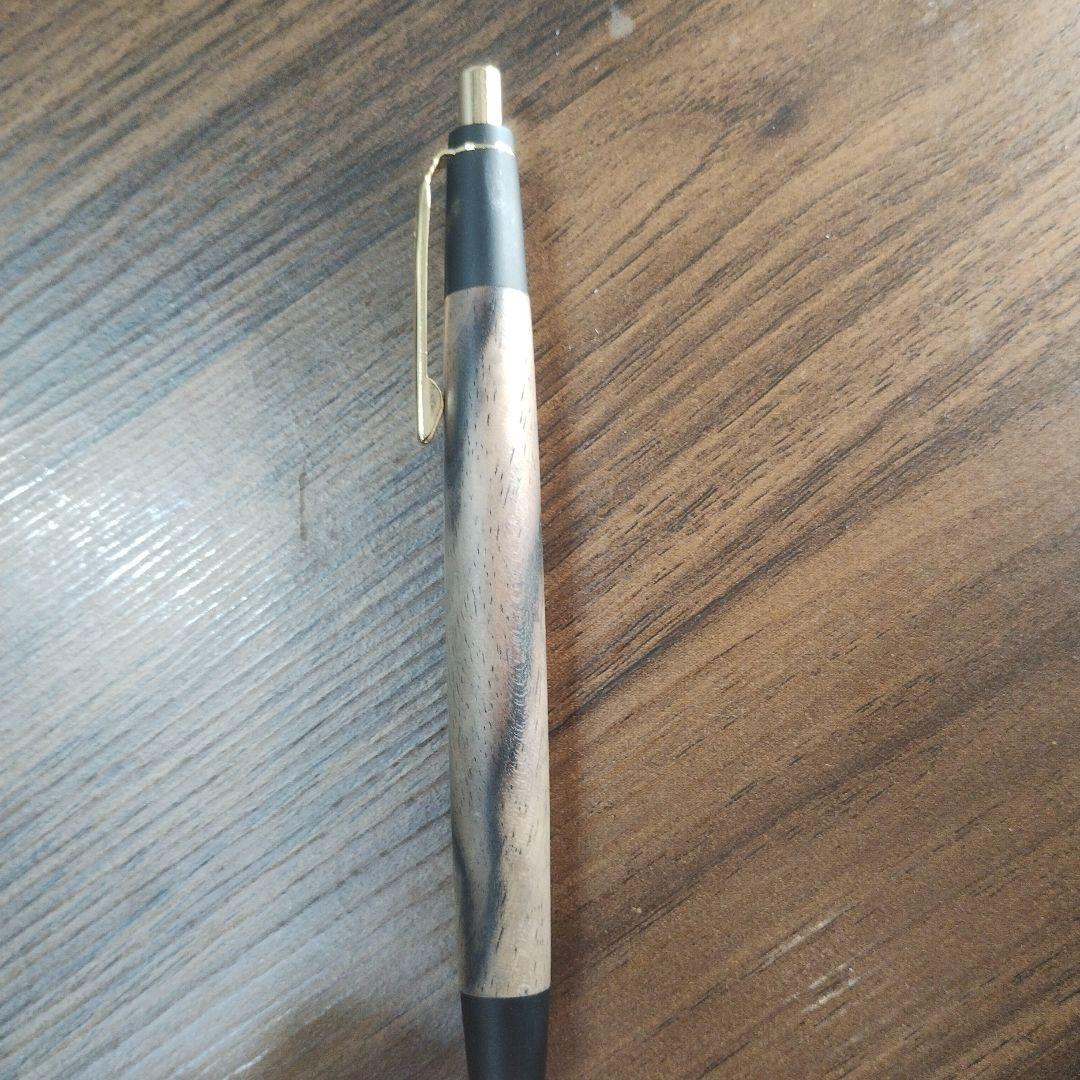 注意事項⚠️あり！！！ 野原工芸 黒柿シャーペン新型 ゴールド金具 おまけ付き