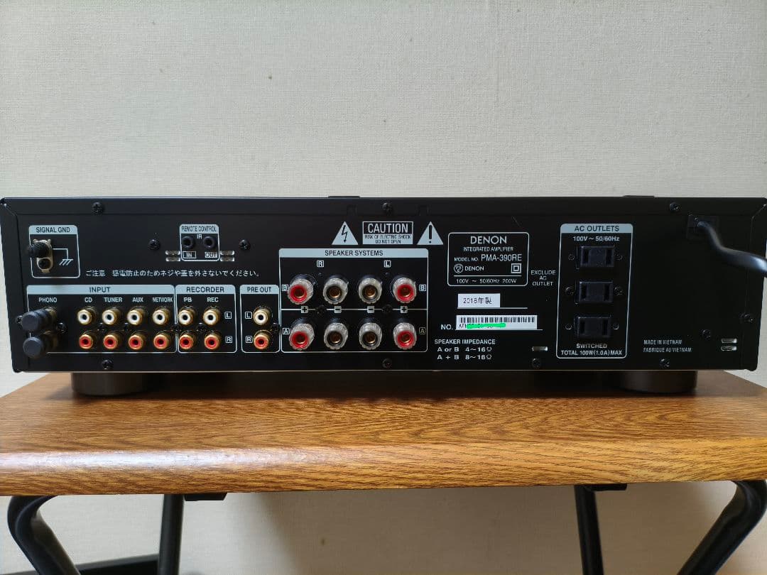 2018年製 極美品 DENON プリメインアンプ PMA-390RE リモコン