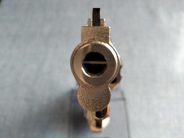 タナカコルトパイソン Rモデル2.5inスネークアイズニッケルフィニッシュ