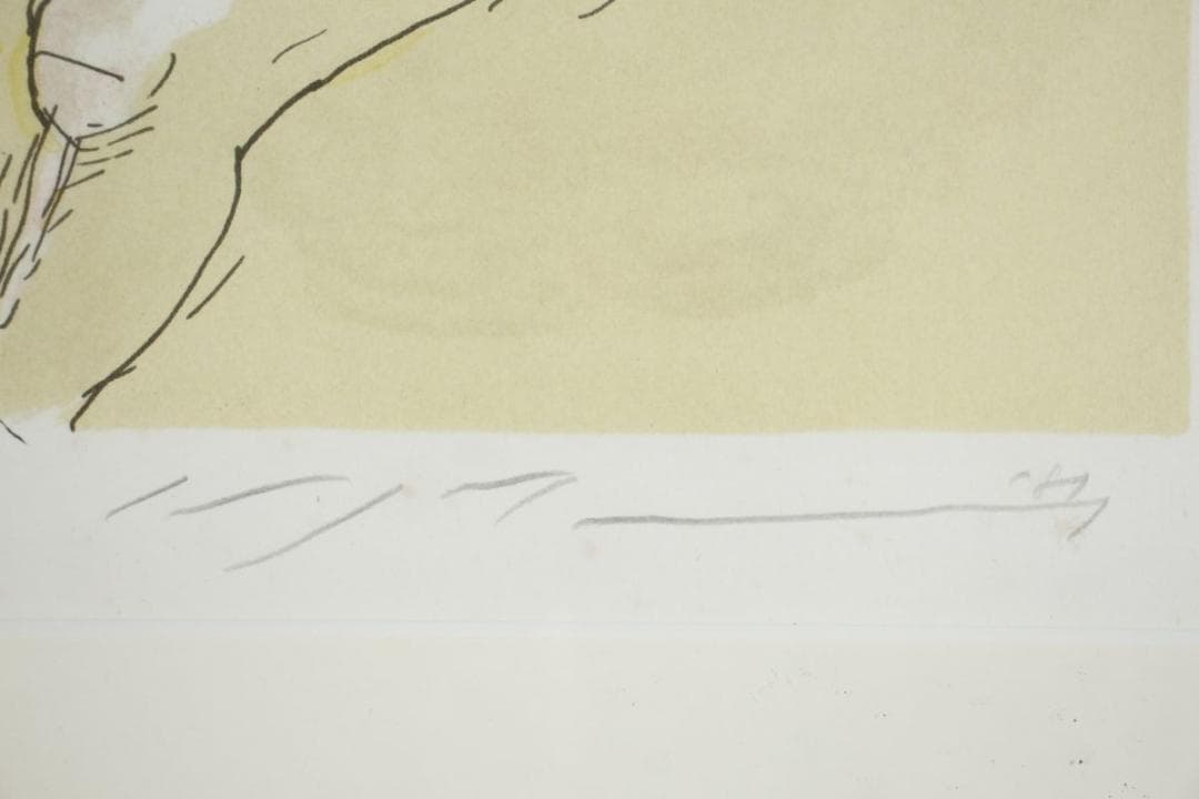 池田満寿夫 おんな・おとこ「シュミーズの色事」 リトグラフ 10号 鉛筆サイン