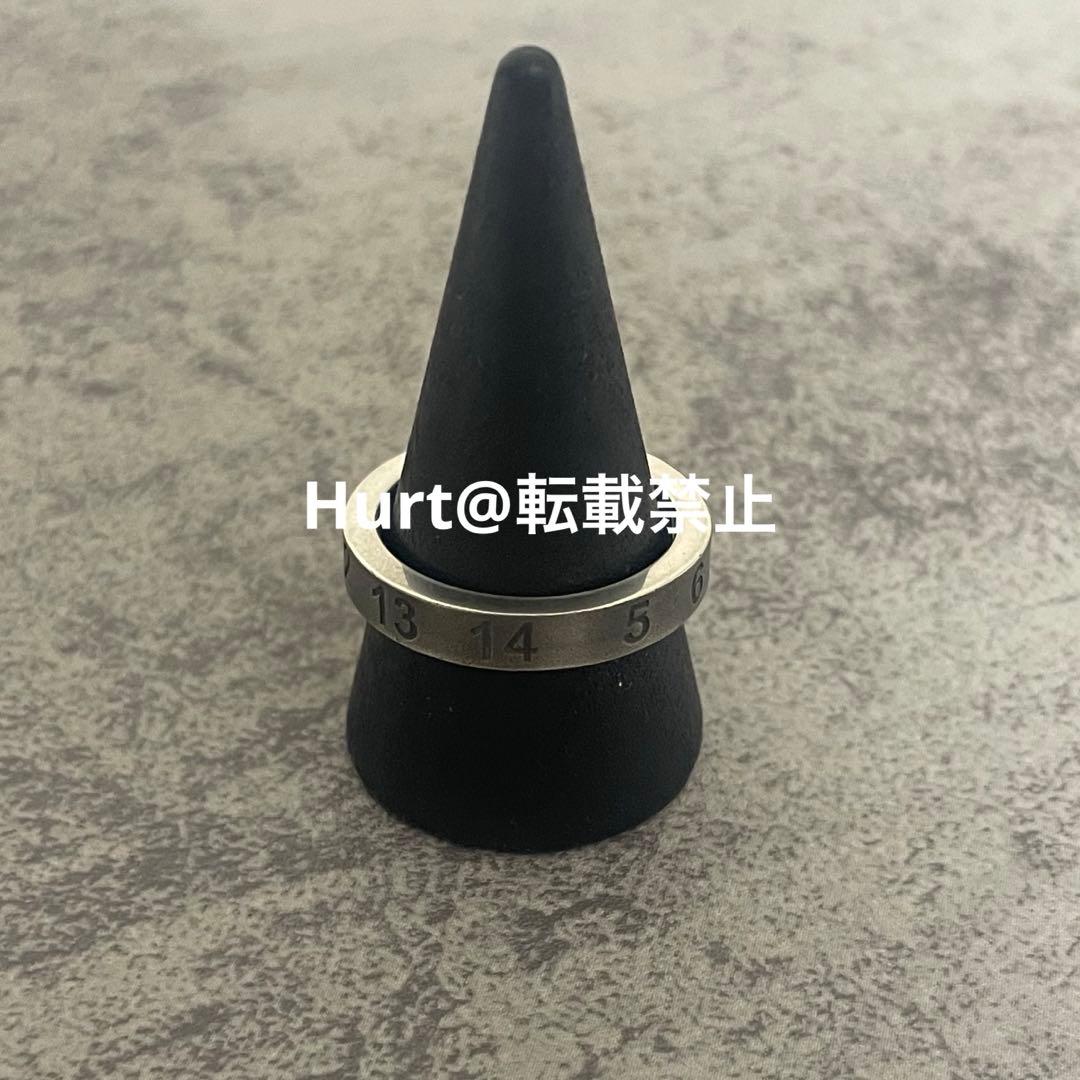 【新品外箱あり】メゾンマルジェラ ナンバリング リング 22号相当 汚し加工