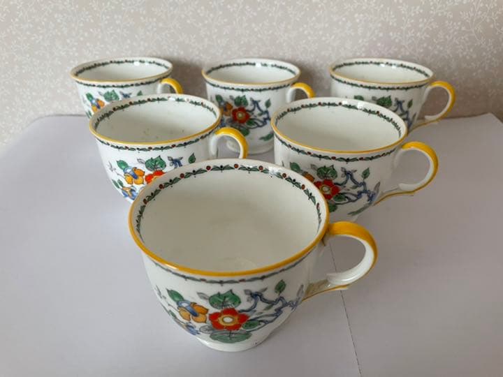 Shelley ティーカップ トリオ 6客セット  +  プレート 1枚