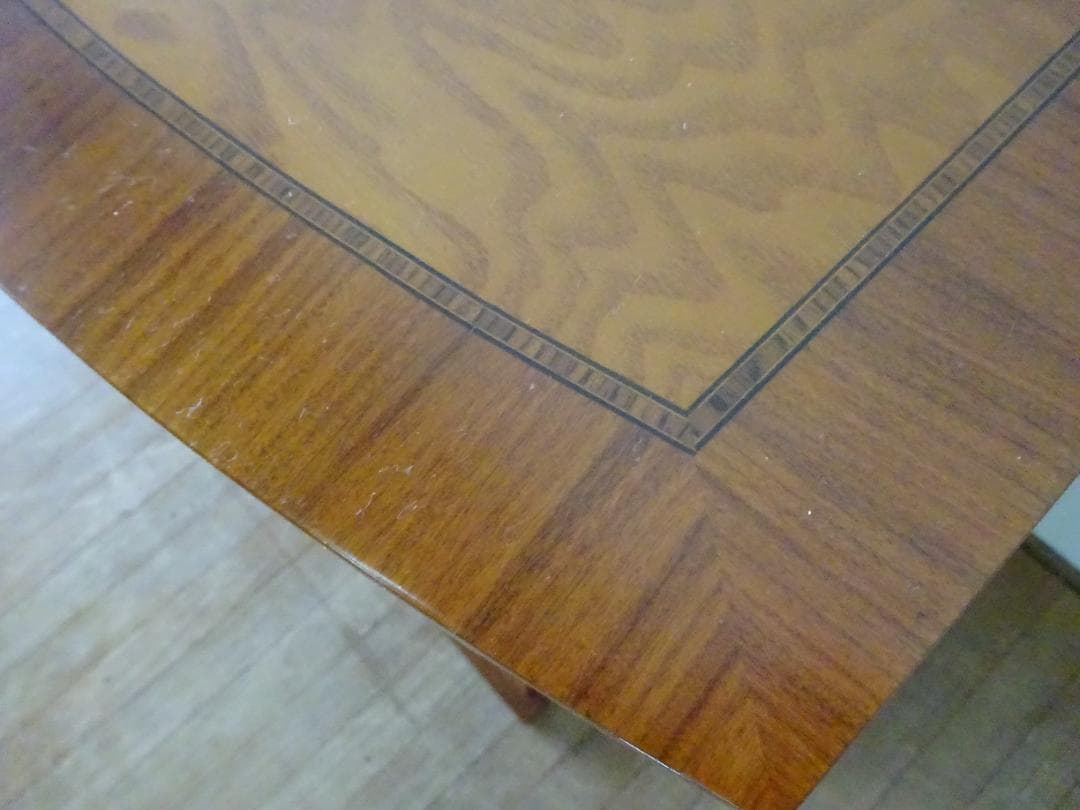 ふくろうイタリア製　ナイトテーブル　ランプ台　花台　象嵌　　美品