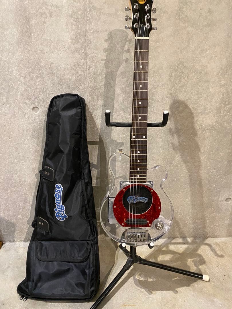 極美品 Pignose ピグノーズエレキミニギター PGG スケルトン アクリル