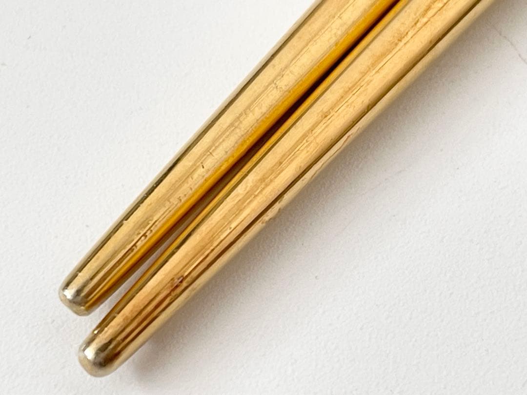 K14 金製　御箸　金属製　金の箸　三越謹製　桐箱付き　14K 14金　祝膳