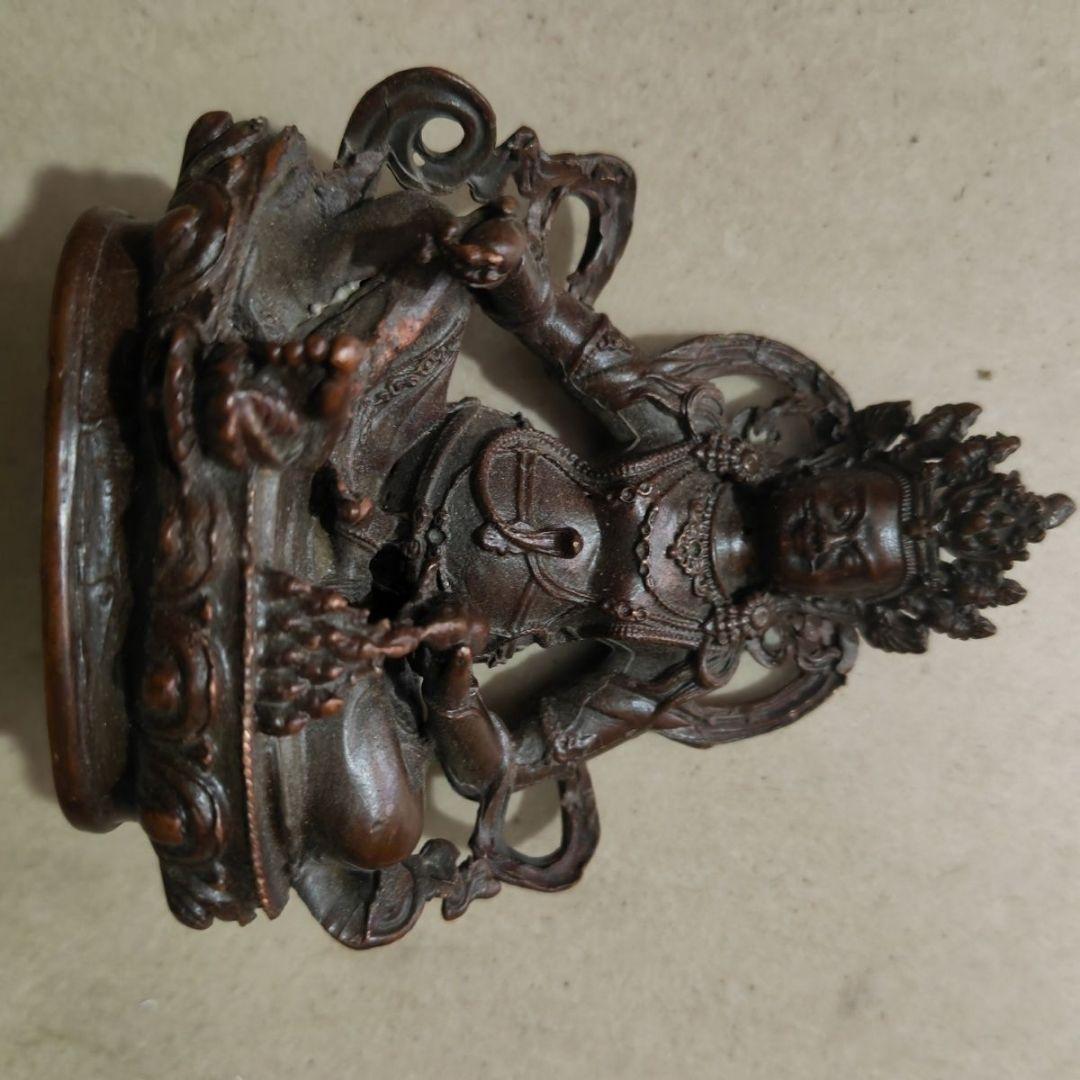 仏教美術 黄財神 仏堂奉納 招財 進宝を 銅製品 工芸品 置物