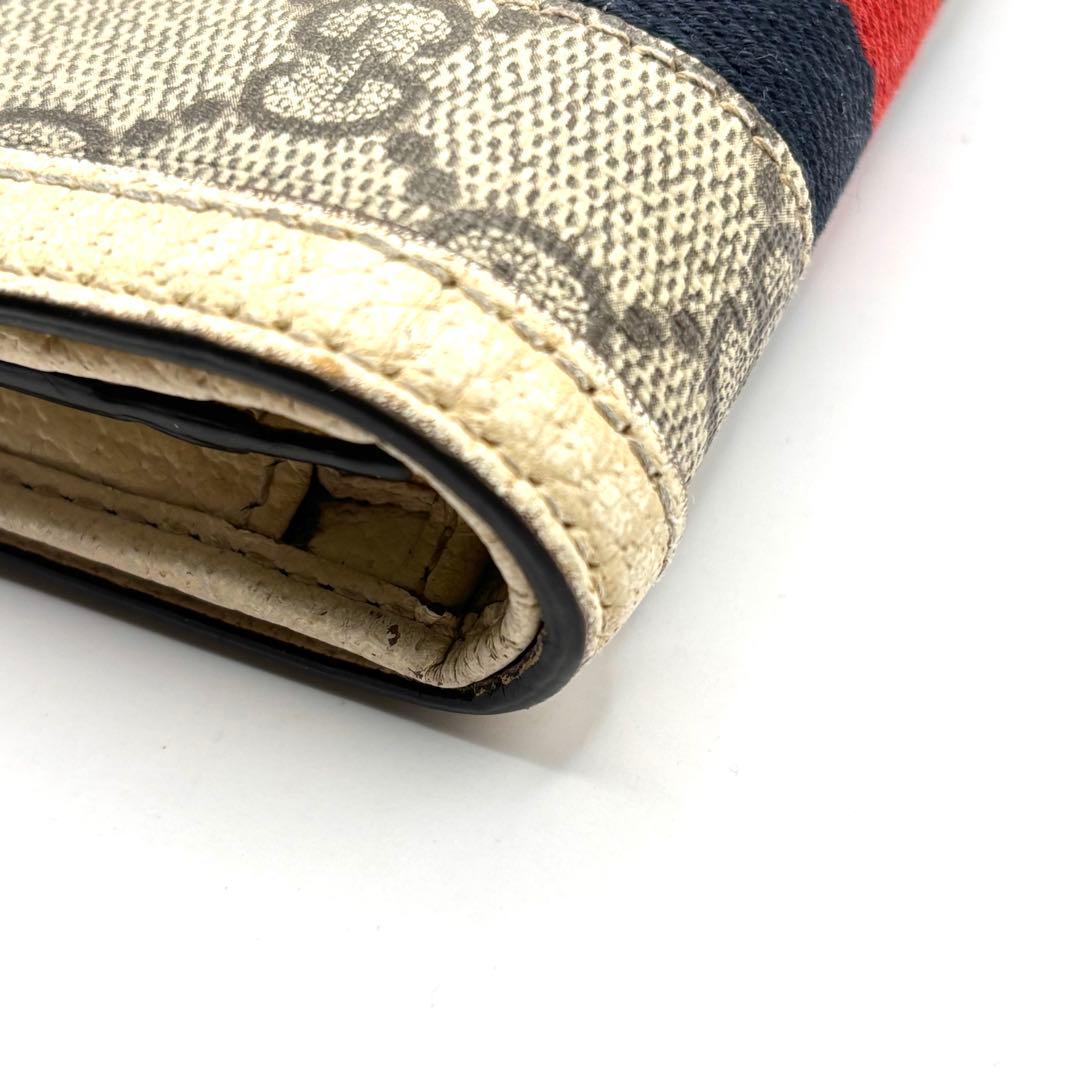 グッチ 折り財布 オフィディア マーモント シェリーライン GGスプリーム