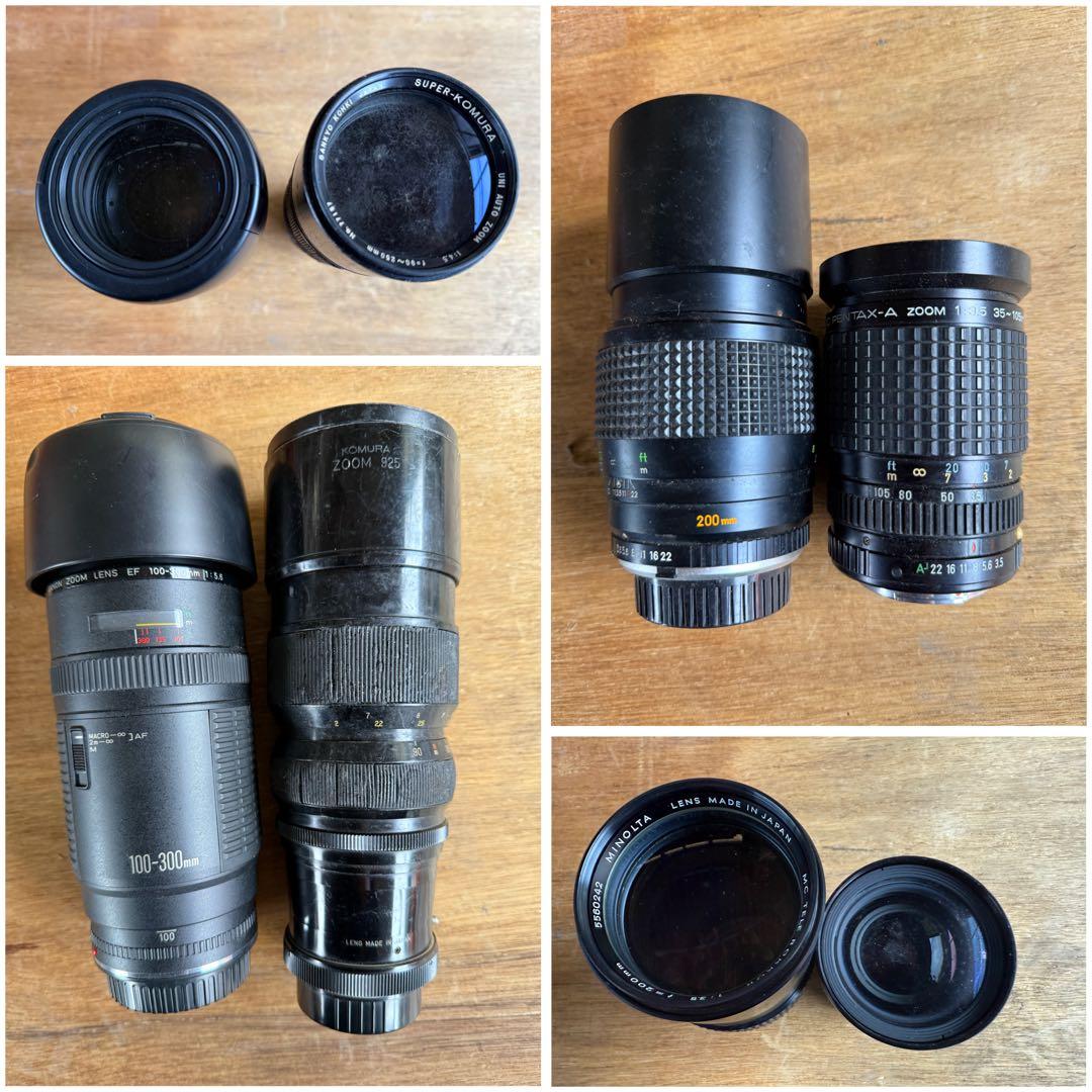 【O-2063】カメラ レンズ セット Canon ミノルタ FUJICA