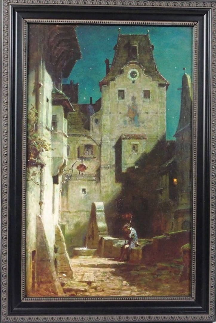 【眠りに落ちた夜警】 カール・スピッツヴェーク　複製