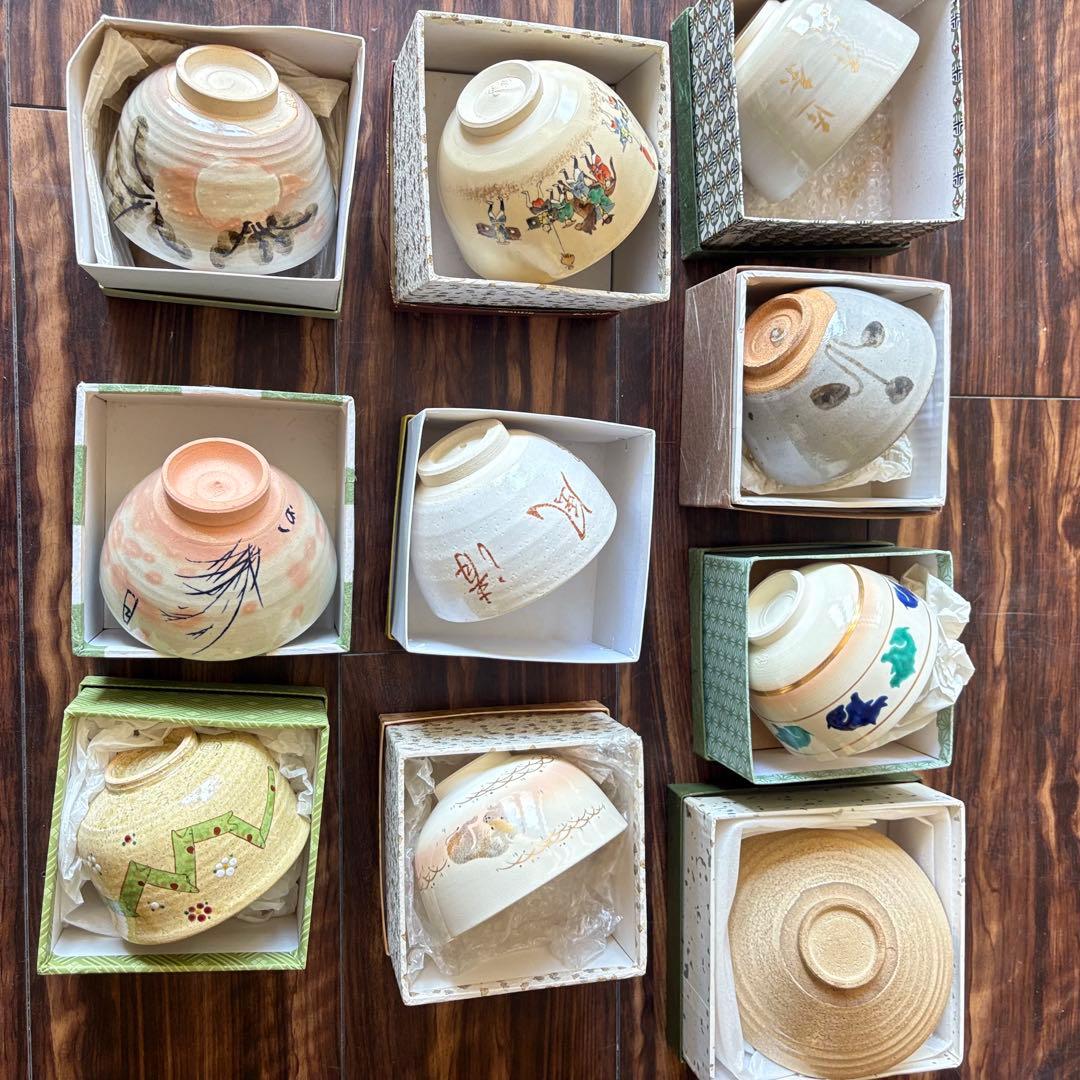 茶碗 抹茶碗 まとめて 10点 茶道具 陶器 いろいろ まとめて