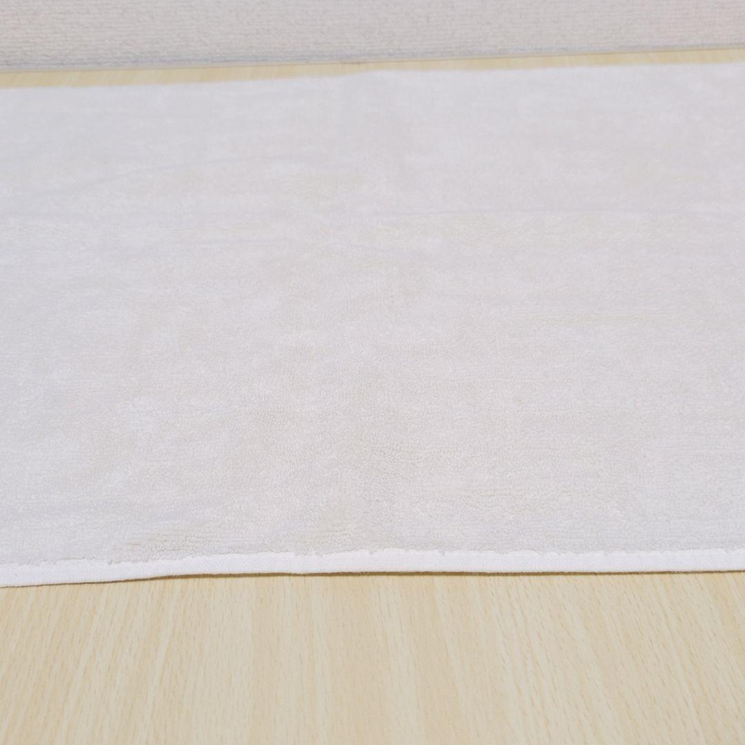 HERMES 美品 大判 ハンドタオル フェイスタオル ホワイト ステアーズ