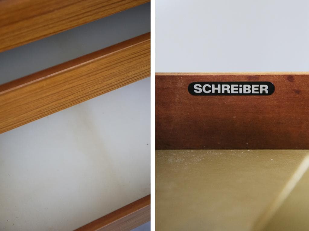 英国アンティークSCHREiBER製サイドボード/木製机テレビ台(91-180)