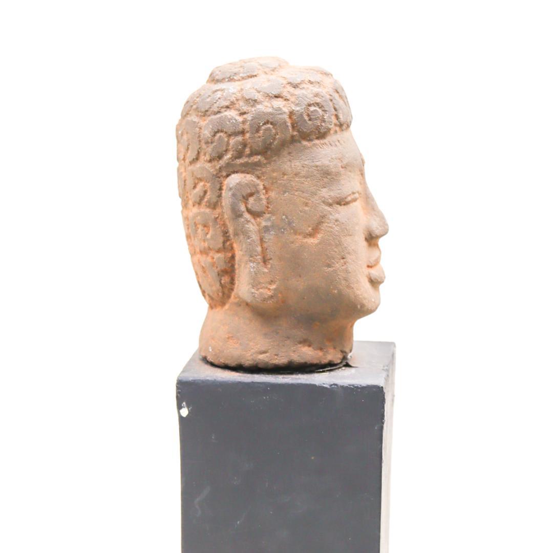 石造 仏頭 カンボジア クメール美術