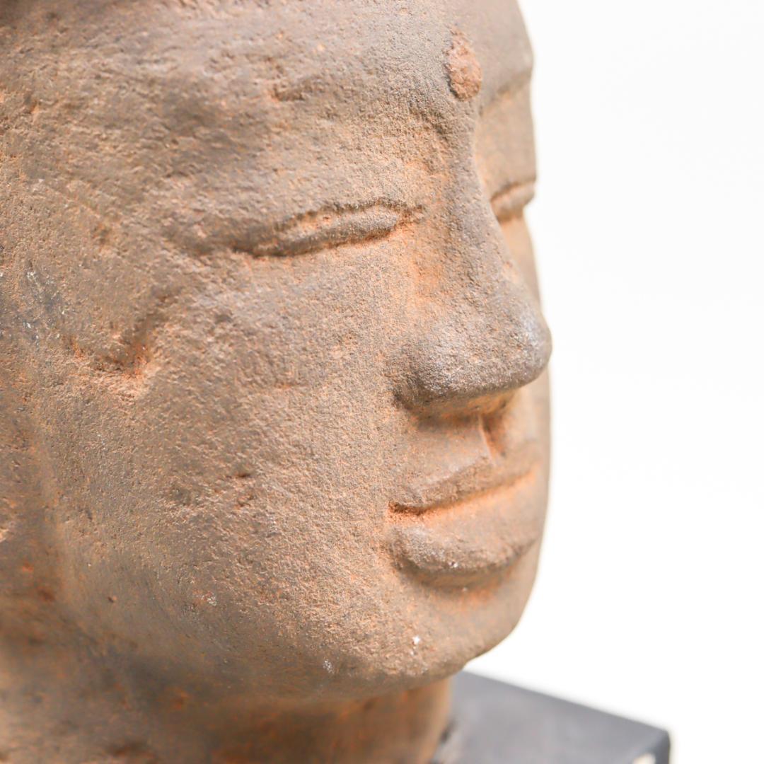 石造 仏頭 カンボジア クメール美術