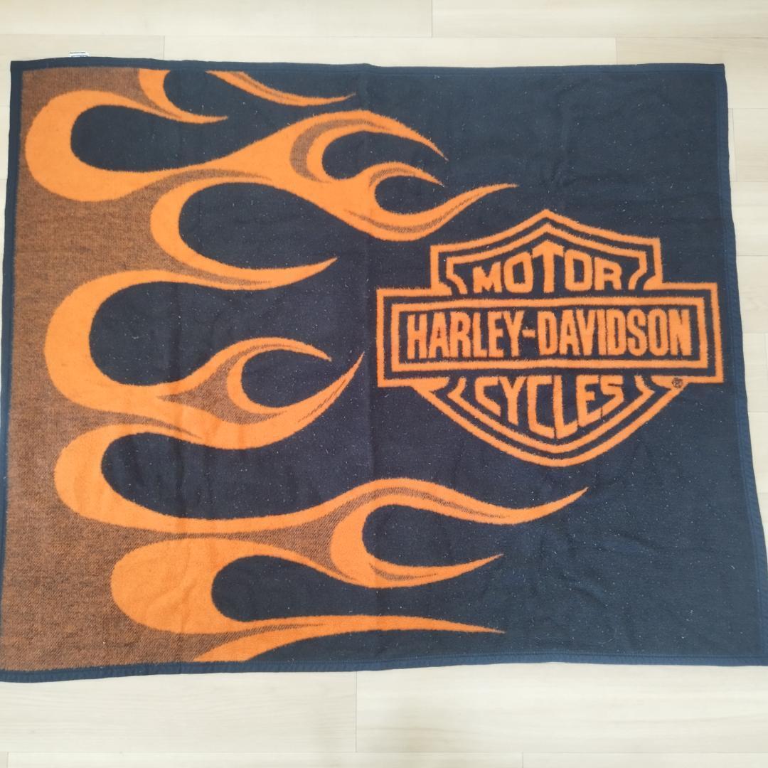 ハーレーダビッドソン ビンテージ ブランケット アンティーク 古着屋 IO74