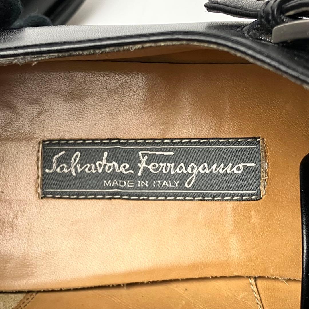 【美品】フェラガモ　最高位レーベル　トラメッザ　モンクストラップ　黒　9 2E