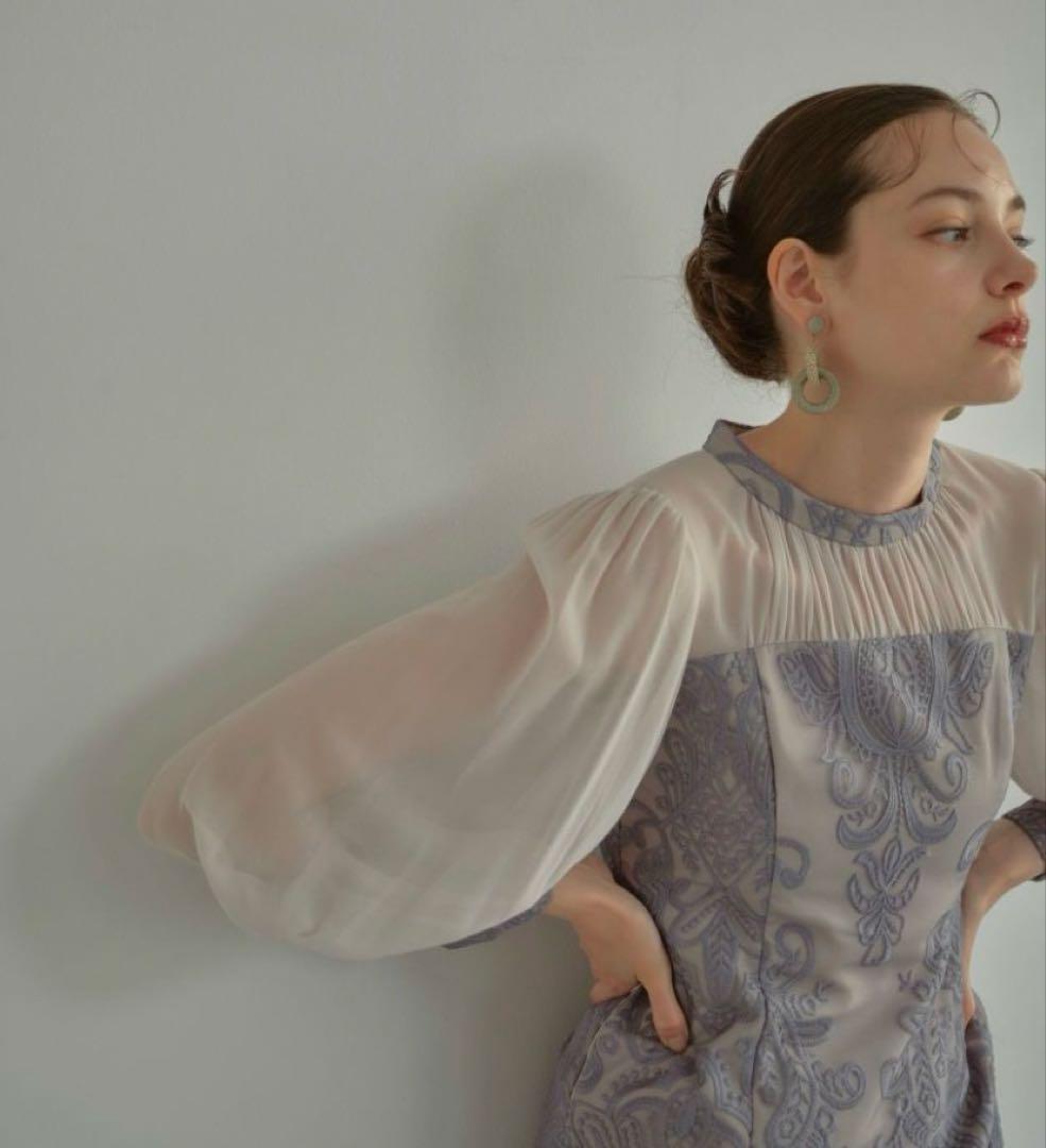 スーツ・フォーマル・ドレス ANDRESD damask gather dress