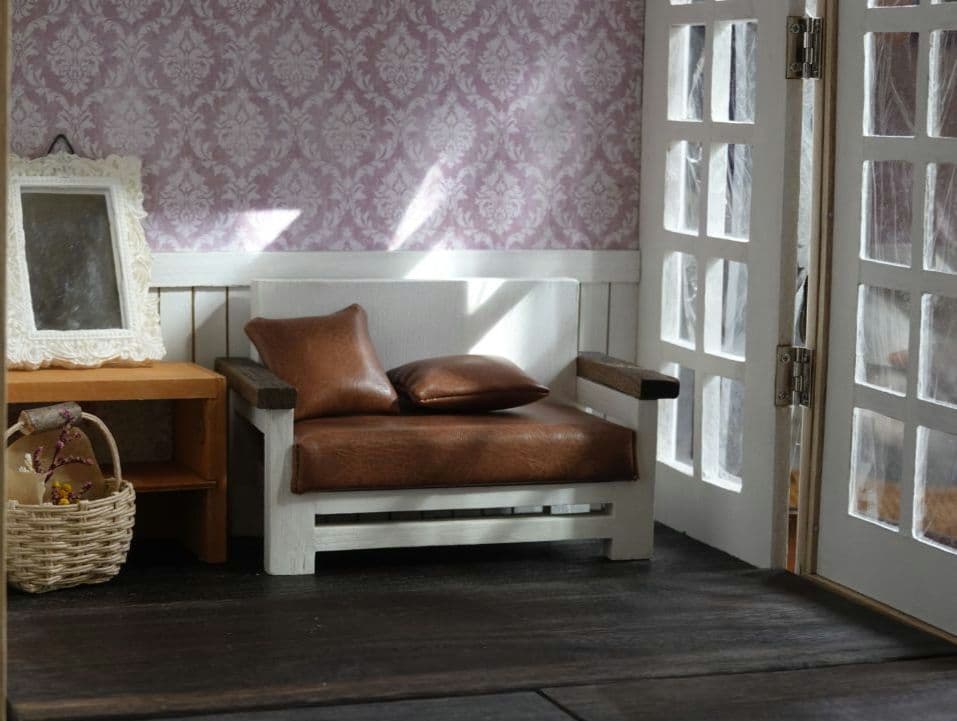 ブライスリカちゃんカスタムアイシードールBOX形ドールハウス背景ボード No.7