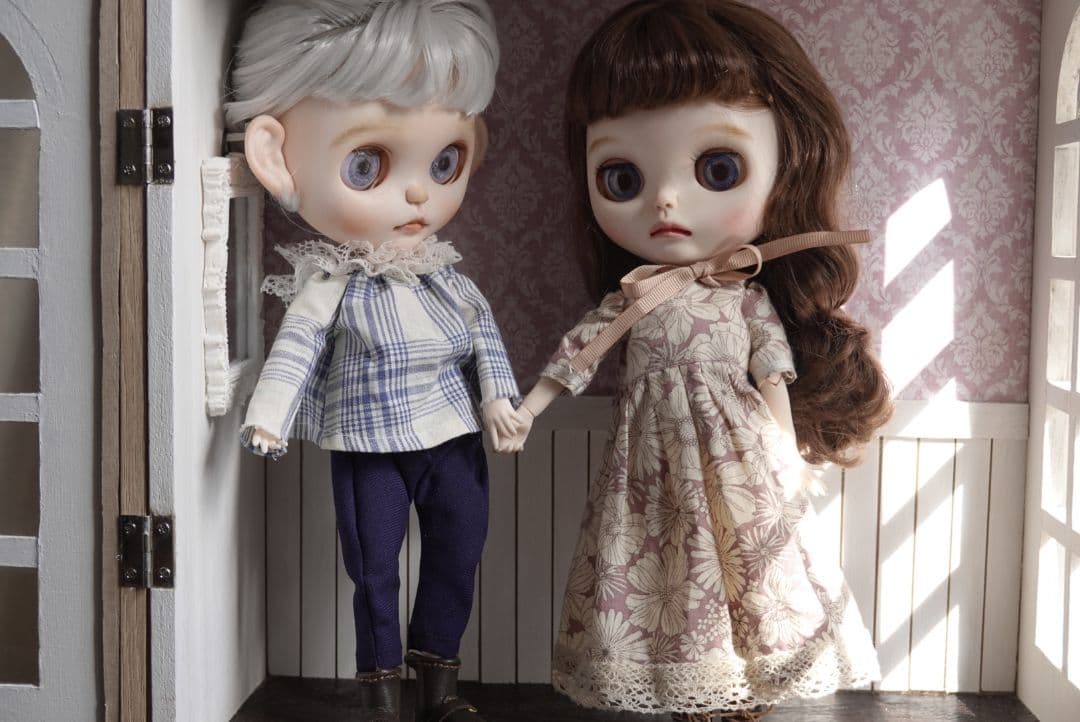 ブライスリカちゃんカスタムアイシードールBOX形ドールハウス背景ボード No.7