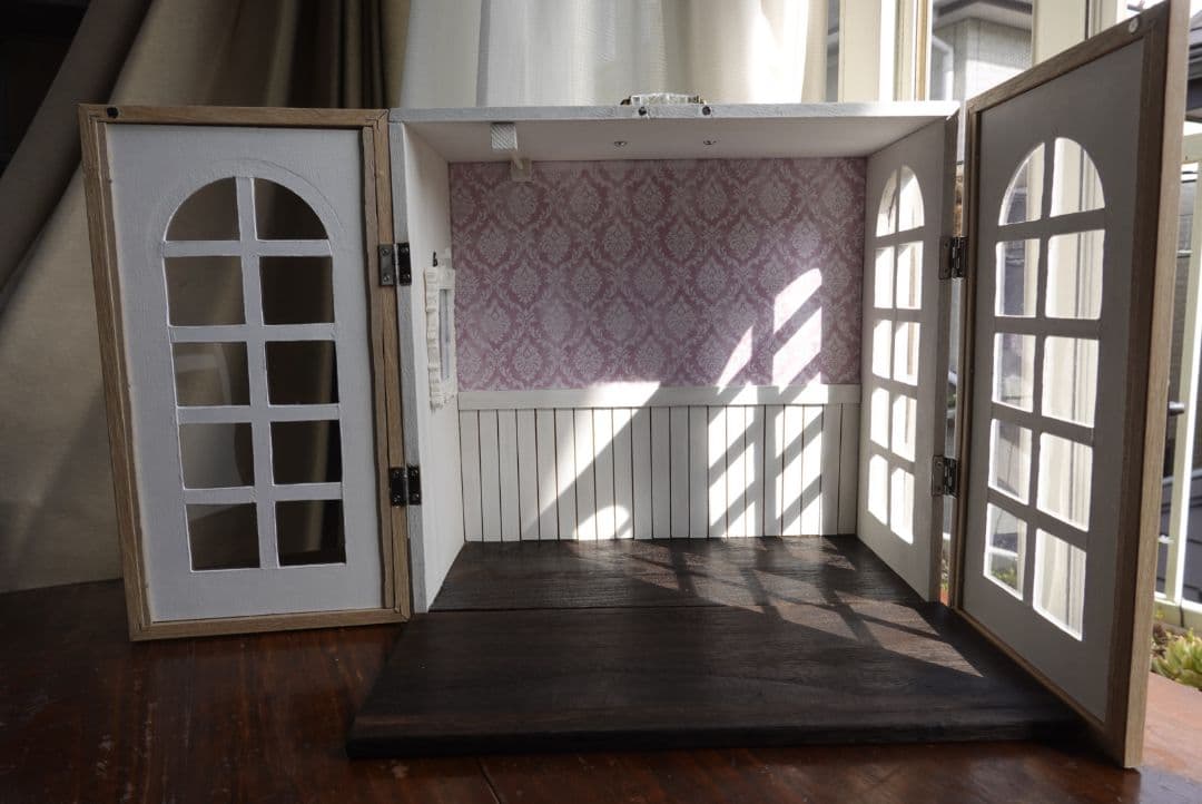 ブライスリカちゃんカスタムアイシードールBOX形ドールハウス背景ボード No.7