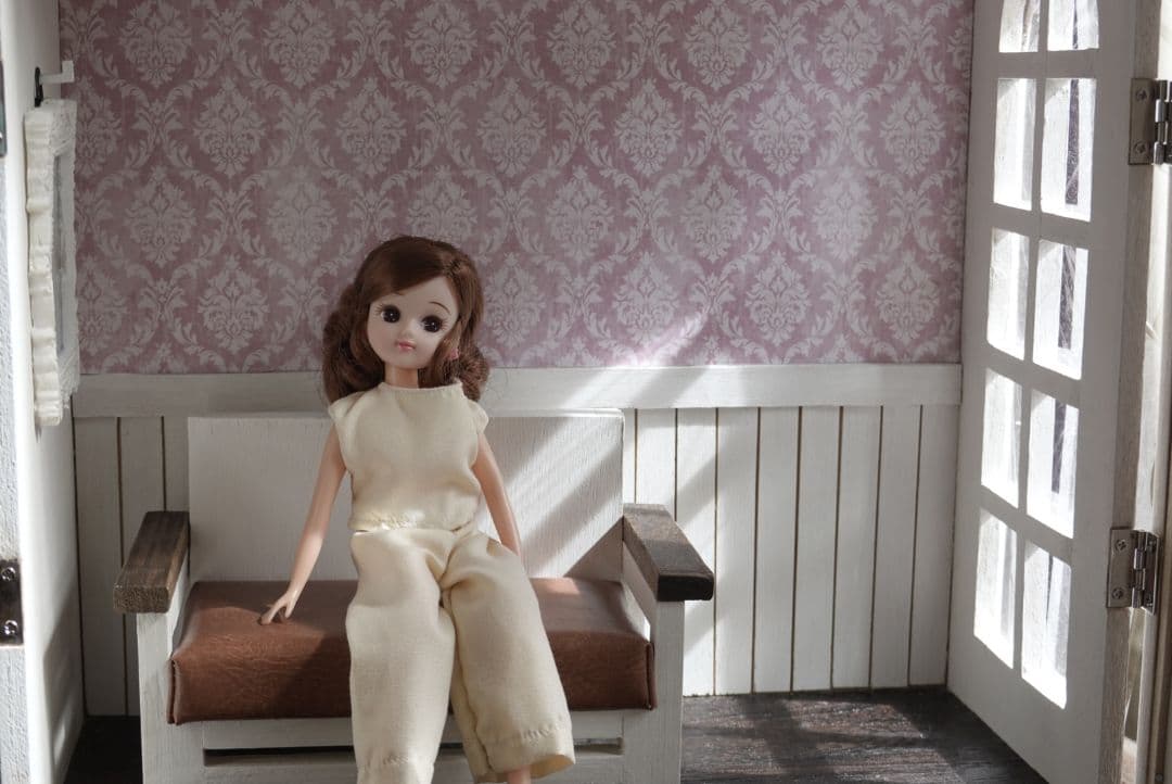 ブライスリカちゃんカスタムアイシードールBOX形ドールハウス背景ボード No.7