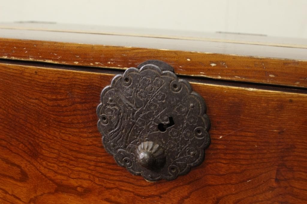 欅材！庄内箪笥・4杯！ 時代箪笥和家具古道具古家具古民藝和モダンローボード古布