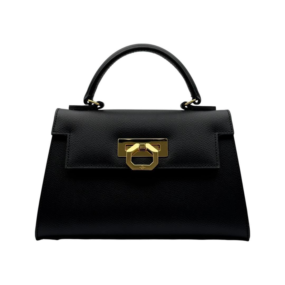 【新品同様】カルボッティ グレタ 2way ハンドバッグ ショルダーバッグ 黒