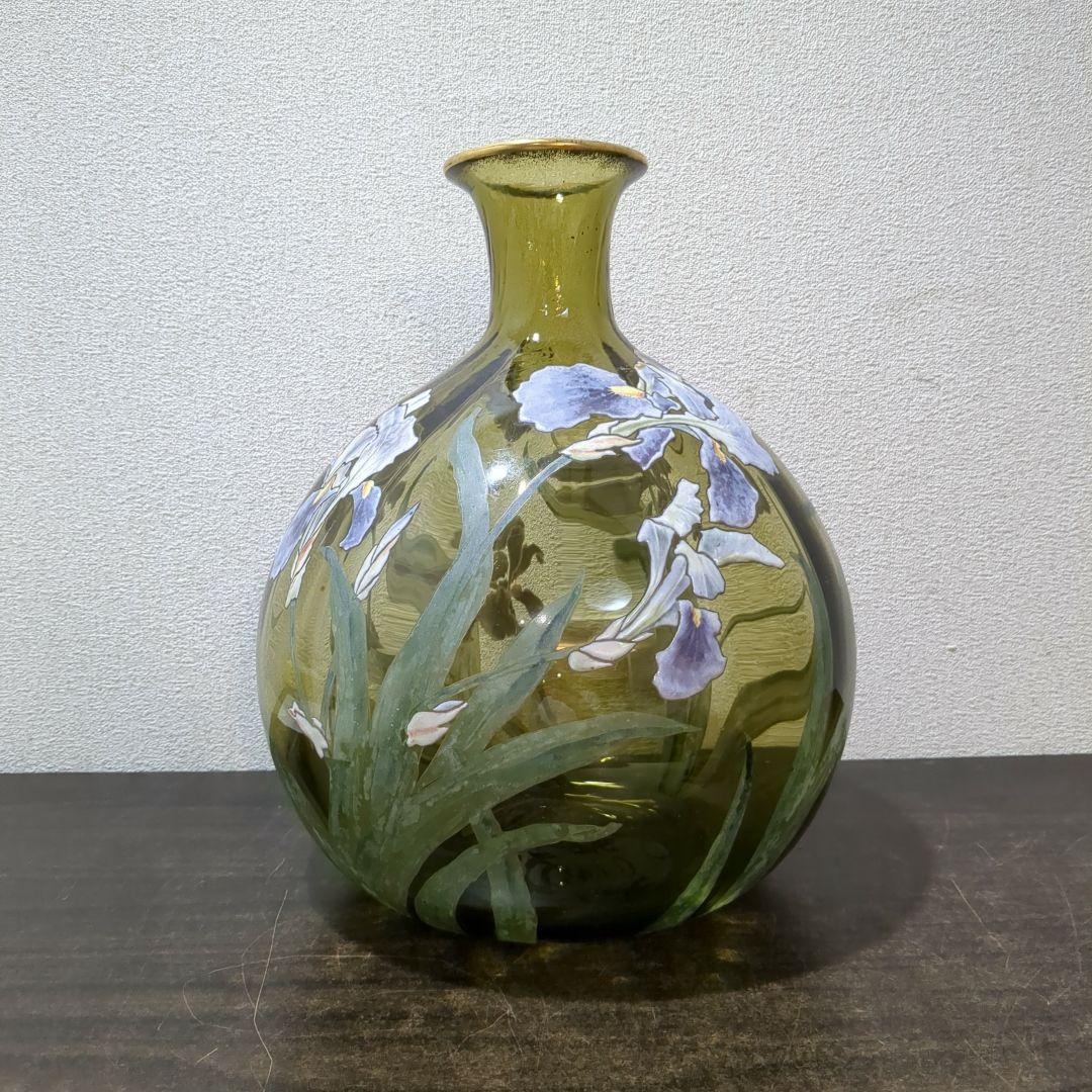 フランス製　大型花瓶 ガラス　オシャレ　花びん 花入　M1888