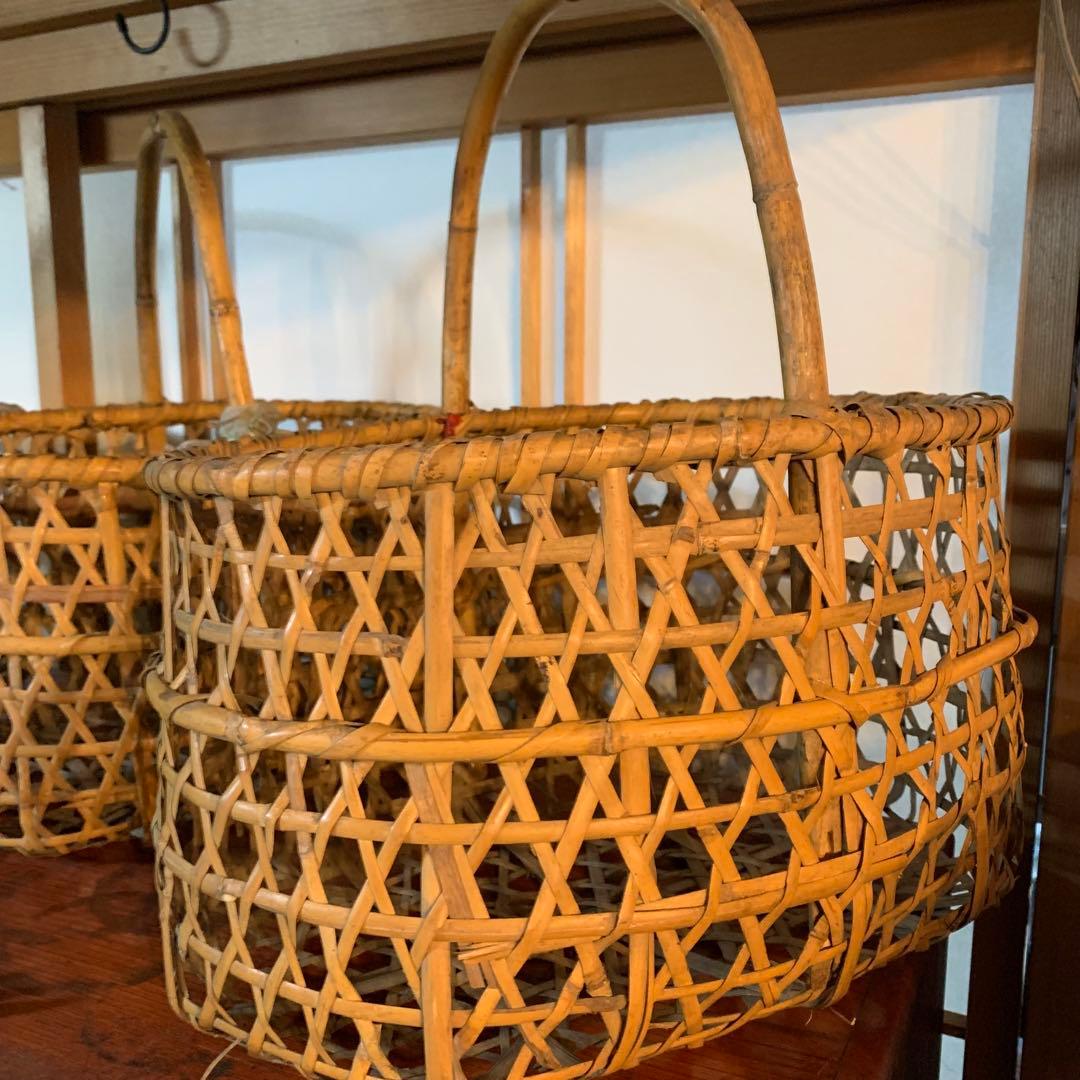 りんごかご 林檎籠 竹細工 竹編み