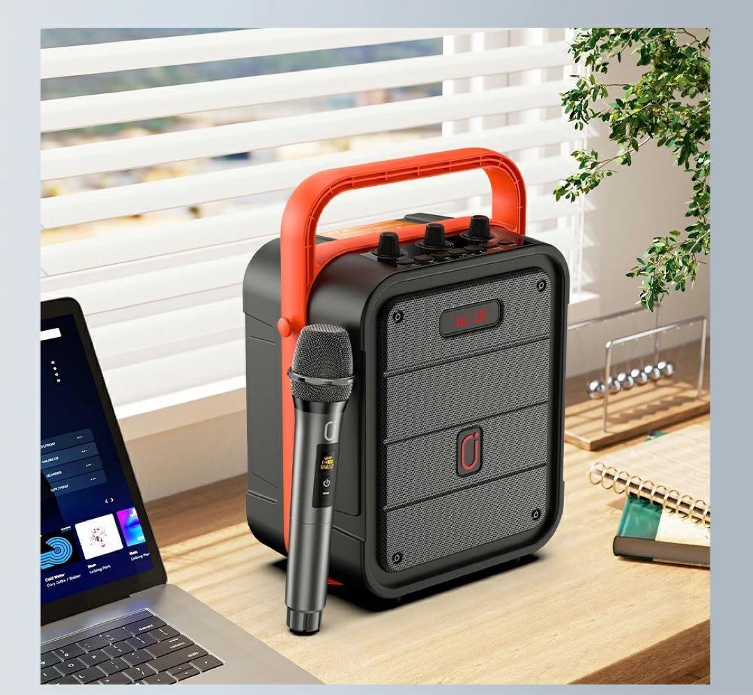 スピーカーセット カラオケ 拡声器 ワイヤレスマイク1本 Bluetooth