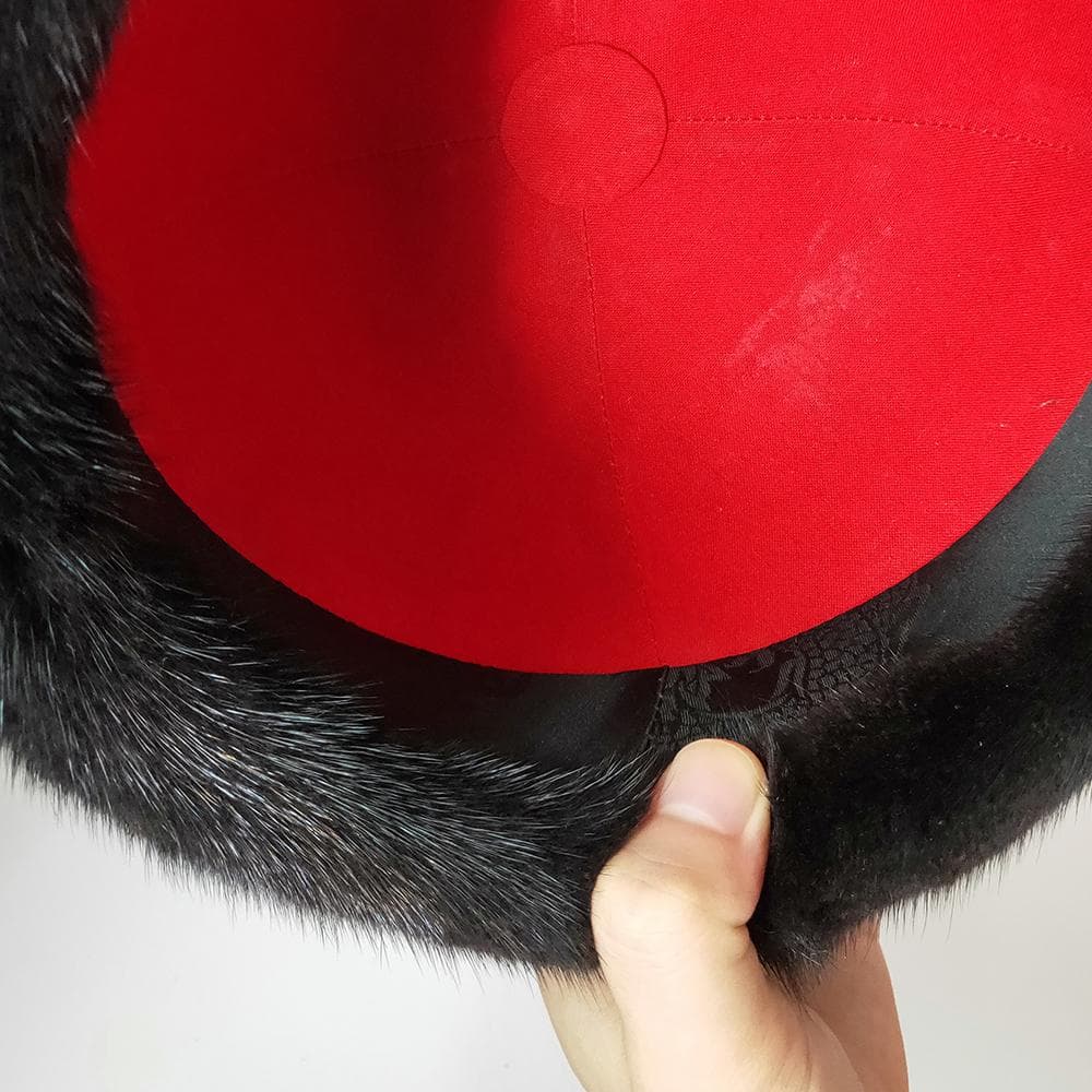 【珍】　皇帝冠　中国古美術　真珠貂皮　清朝様式