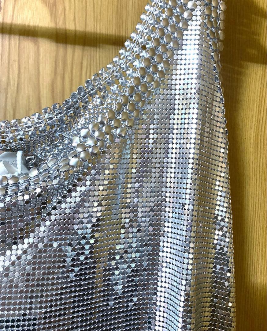 (rabanne ) メタルメッシュベストトップス