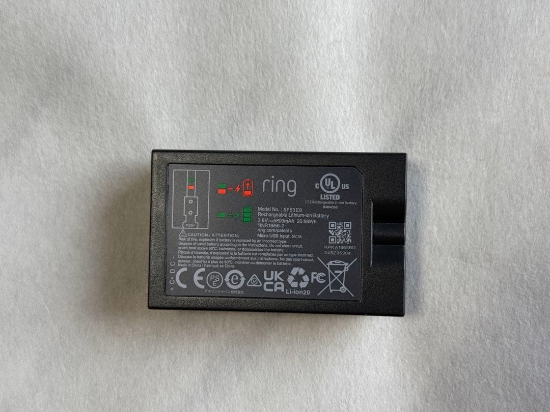 【美品】Ring 屋外用　スポットライトカム プラス バッテリーモデル