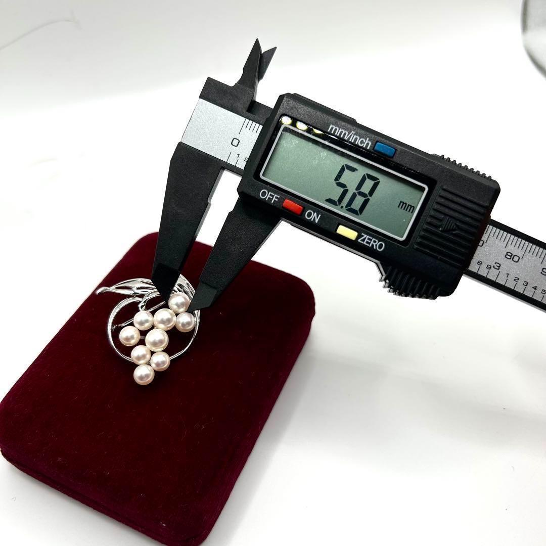 極美品✨MIKIMOTO ミキモト アコヤパール　ブローチ　シルバー M刻印