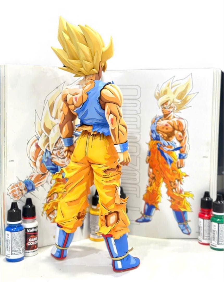 ドラゴンボールSMSP サイズ 伝説の超サイヤ人 孫悟空 リペイント 二次元彩色
