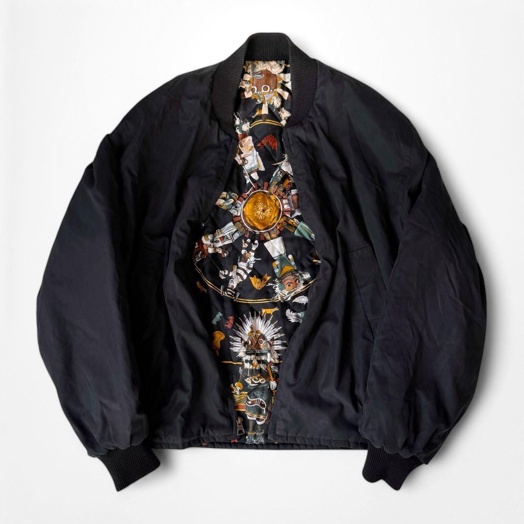 HERMES Kachinas バンダナ 総柄 シルク ボンバー ブルゾン
