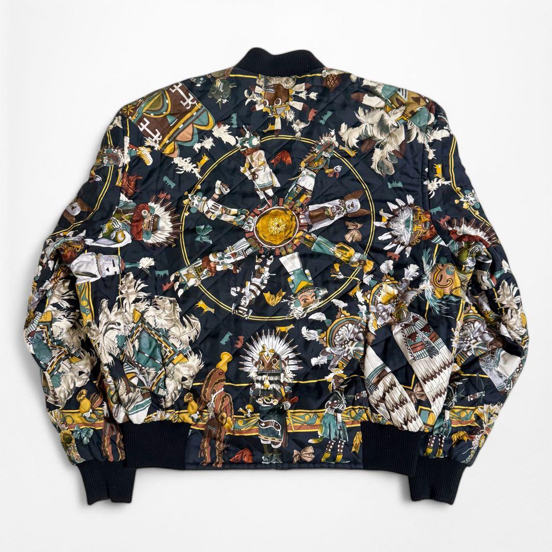 HERMES Kachinas バンダナ 総柄 シルク ボンバー ブルゾン