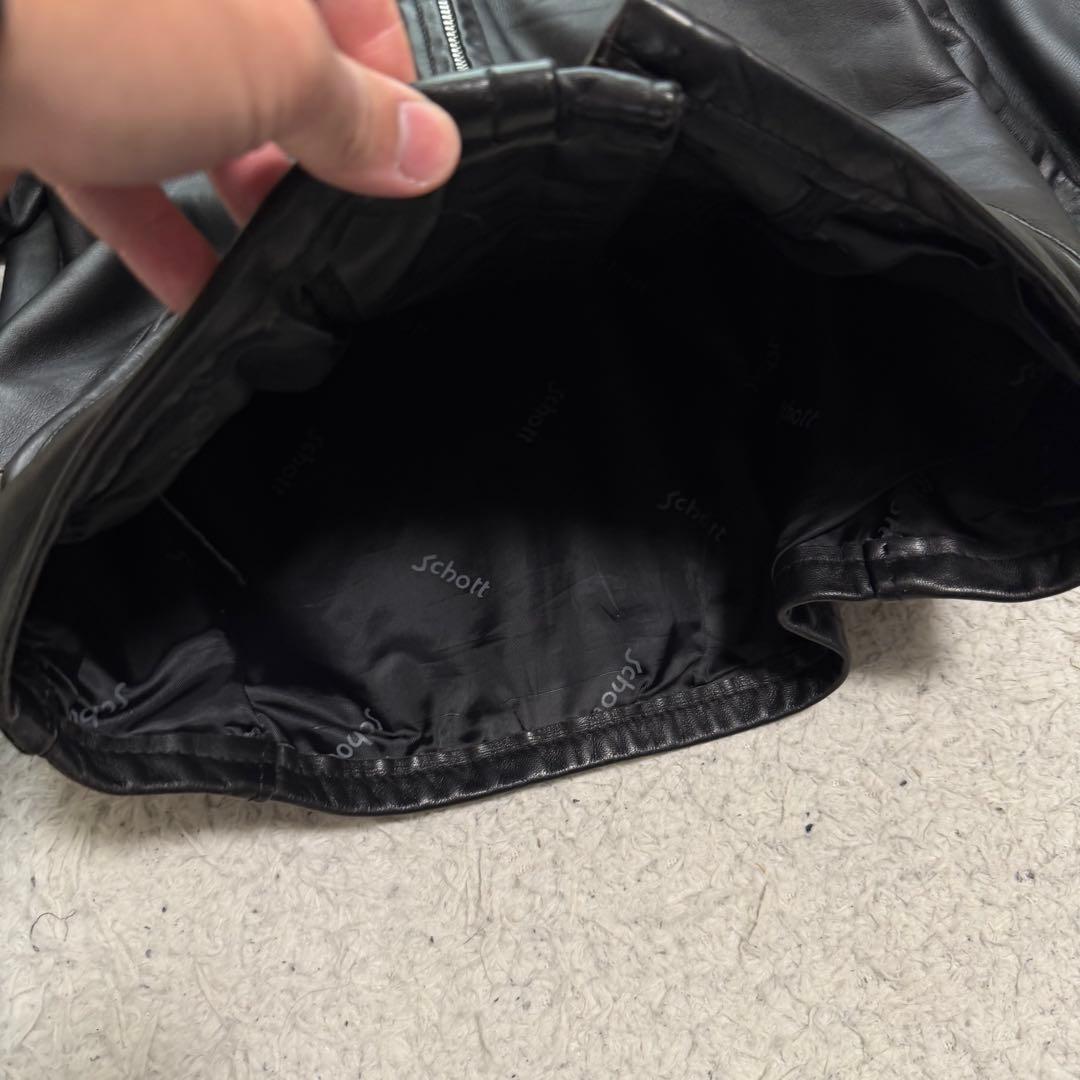 美品Lサイズ相当　ショット　641 シングルライダースジャケット　バイカー　黒