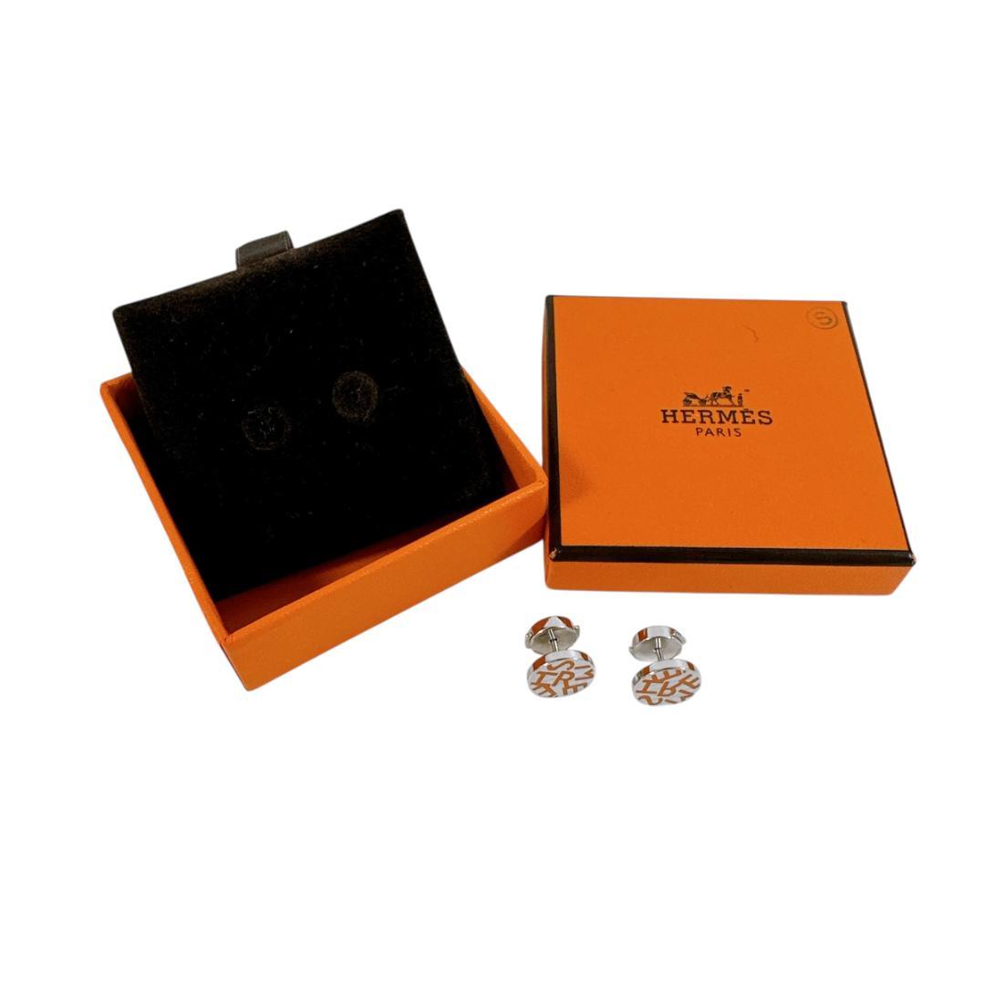 HERMES エルメス サークル ラウンド ロゴ ピアス アクセサリー