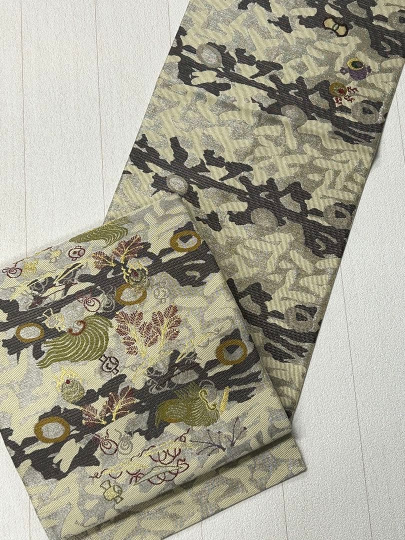 sakura様御専用。HX-84 袋帯　両面　宝尽くし　鳥獣戯画　金銀糸 六通