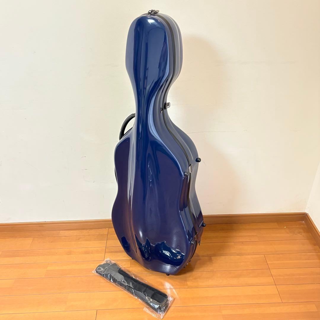 【美品・送料込み】キャスター付き チェロ用 ハードケース ブルー