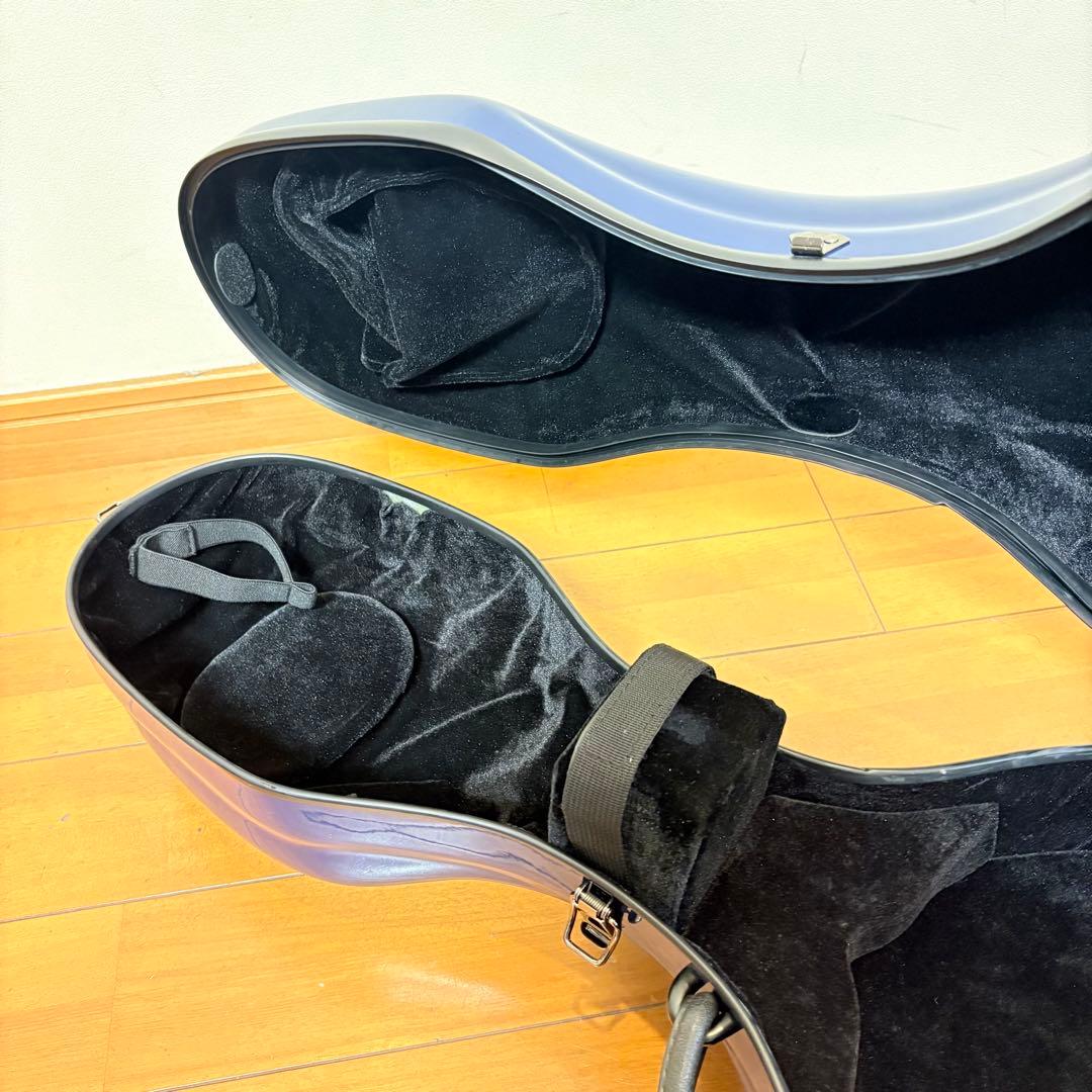 【美品・送料込み】キャスター付き チェロ用 ハードケース ブルー