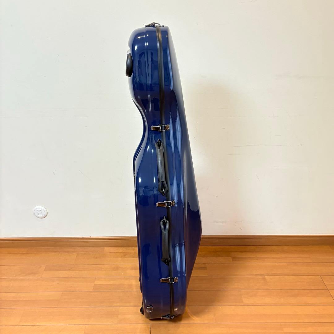 【美品・送料込み】キャスター付き チェロ用 ハードケース ブルー