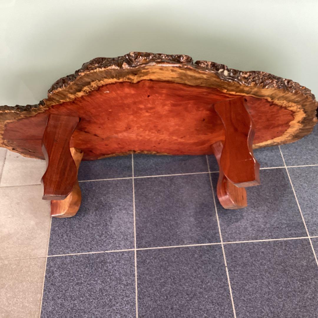 天然木　一枚板　座卓　テーブル　レトロ　アンティーク