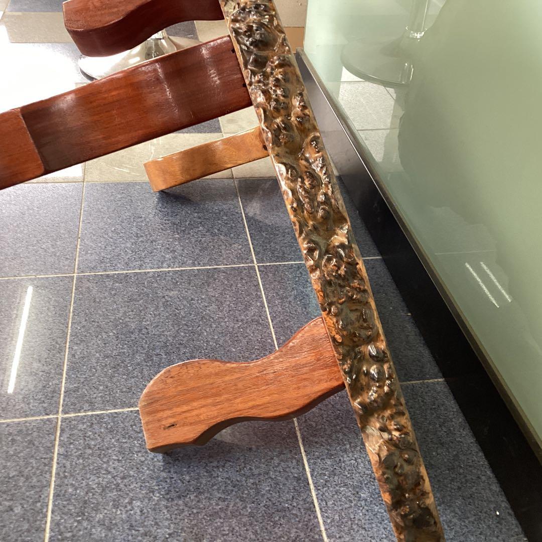 天然木　一枚板　座卓　テーブル　レトロ　アンティーク