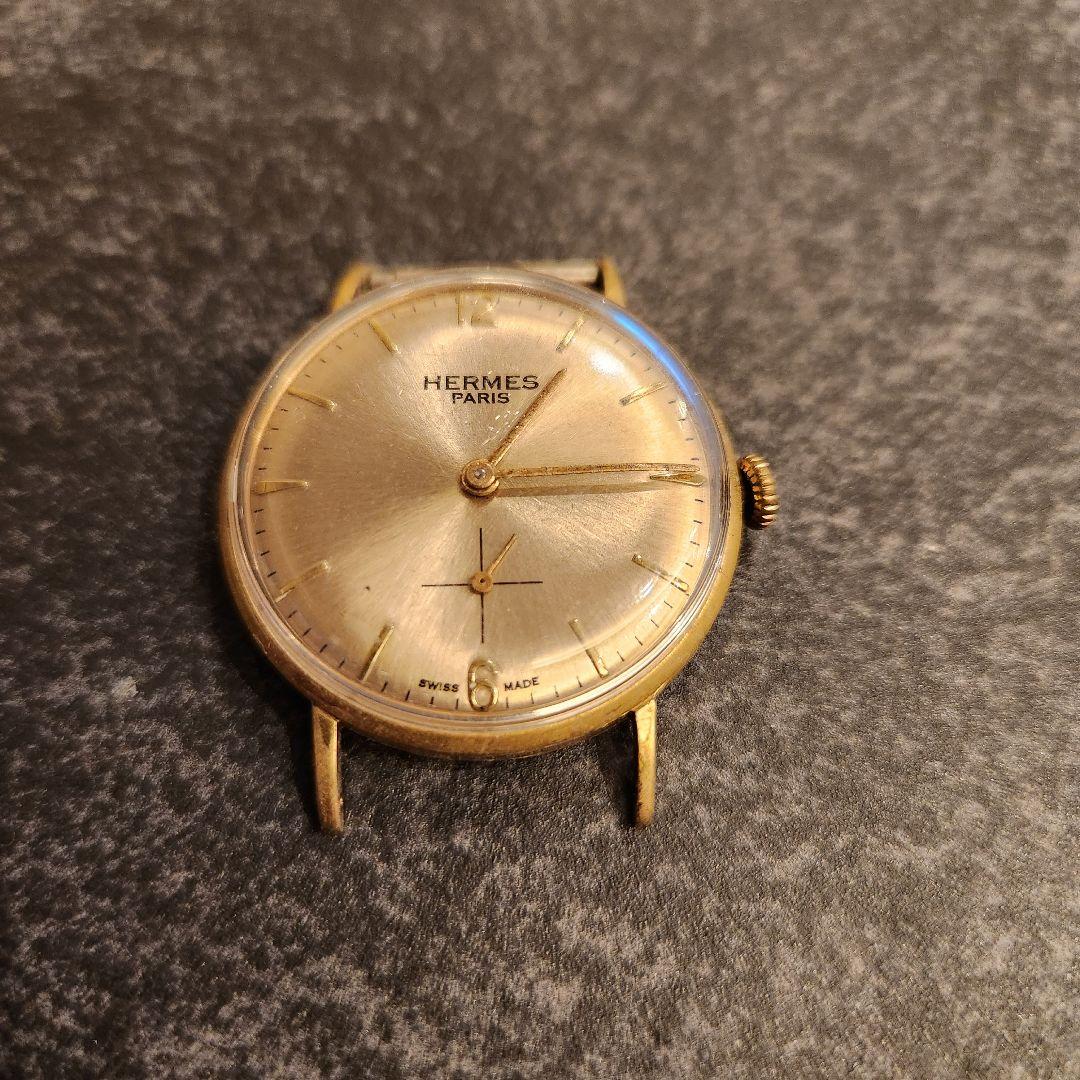 HERMES 手巻き時計 ゴールド文字盤 アンティーク ジャンク