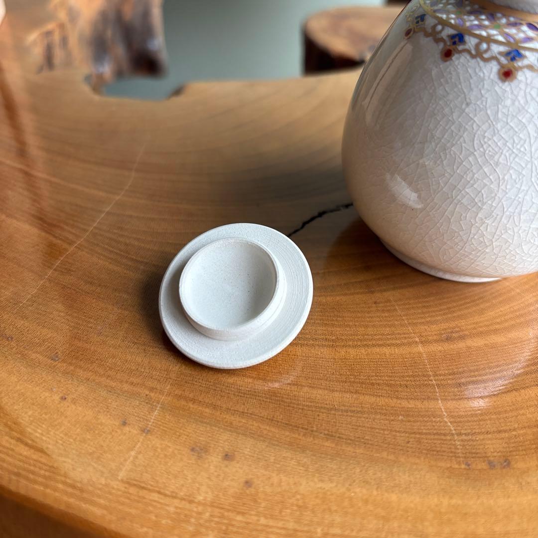 薩摩焼 錦正造 茶入 野崎正二 茶道具 共箱