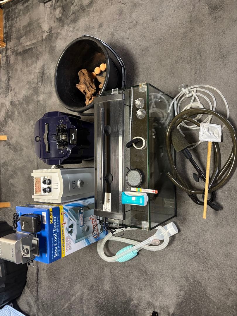 【美品　ガラス水槽セット】